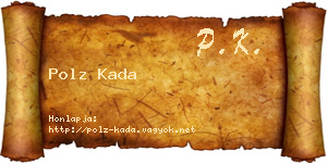 Polz Kada névjegykártya